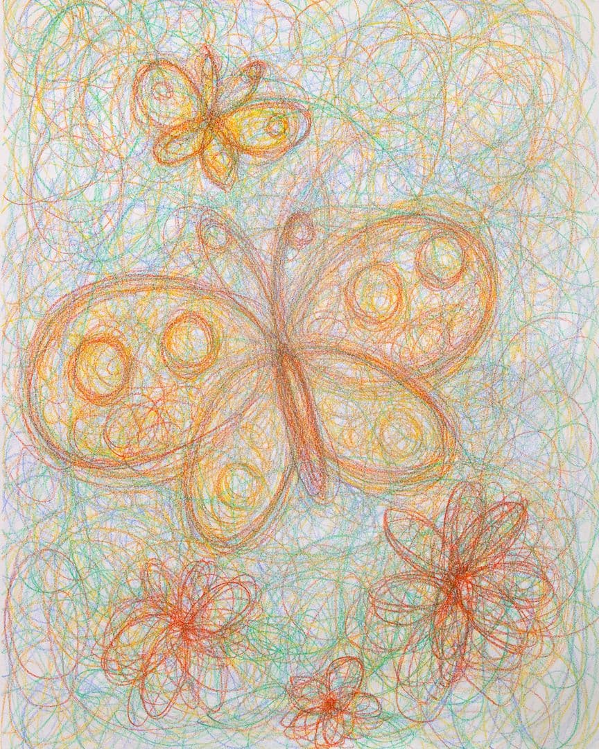 Dynamisch lijn tekening vlinders